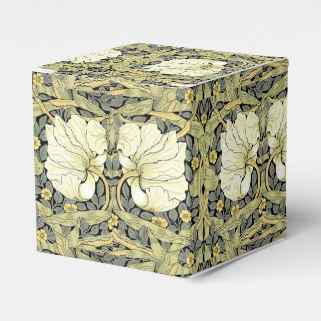 William Morris Pimpernel Floral Wallpaper Favor Box (Front Side)
