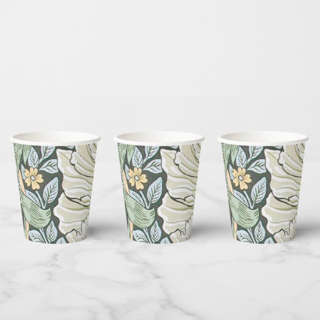 William Morris Pimpernel Floral Wallpaper Paper Cups (Multi)