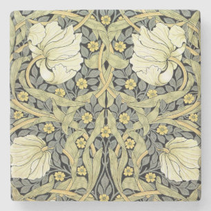 William Morris Pimpernel Floral Wallpaper Stone Coaster
