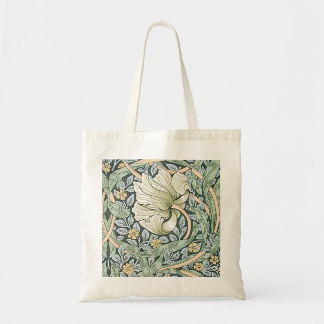 William Morris Pimpernel Floral Wallpaper Tote Bag (Front)
