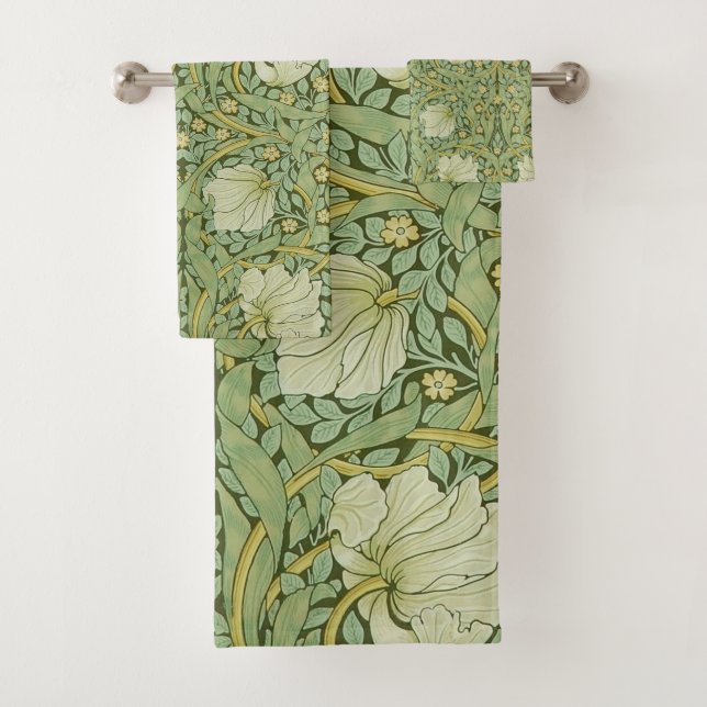 William Morris Pimpernel Fond d'écran bleu Floral (En situation)