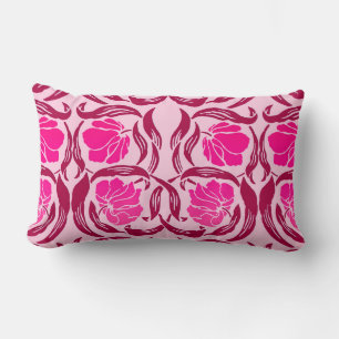 William Morris Pimpernel, Fuchsia & Light Pink Lumbar Pillow