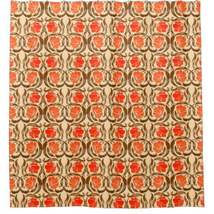 William Morris Pimpernel, Mandarin Orange & Brown