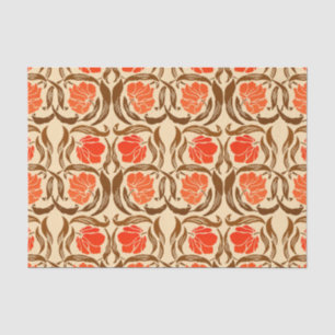 William Morris Pimpernel, Mandarin Orange & Brown Tissue Paper