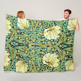 William Morris Pimpernel Mission Style Fleece Blanket
