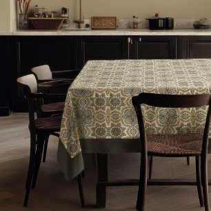 William Morris Pimpernel nouveau neutral colors Tablecloth