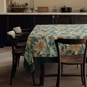 William Morris Pimpernel pastel blue ivory peach Tablecloth
