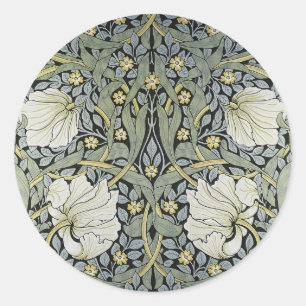 William Morris - Pimpernel  Pattern Design Classic Round Sticker