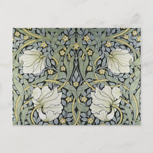 William Morris - Pimpernel  Pattern Design Holiday Postcard