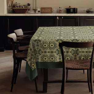 William Morris Pimpernel Pattern soft pastel green Tablecloth
