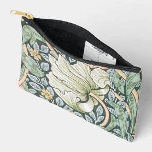 William Morris Pimpernel Tulips Botanical Art Accessory Pouch