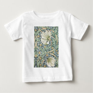 William Morris Pimpernel Tulips Botanical Art Baby T-Shirt