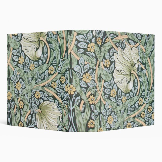 William Morris Pimpernel Tulips Botanical Art Binder (Background)