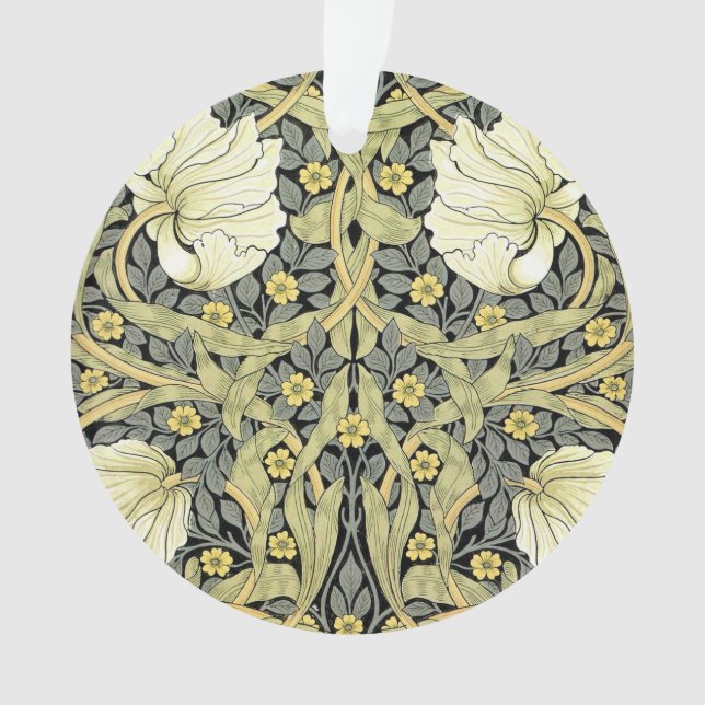 William Morris Pimpernel Tulips Botanical Art Ornament (Front)