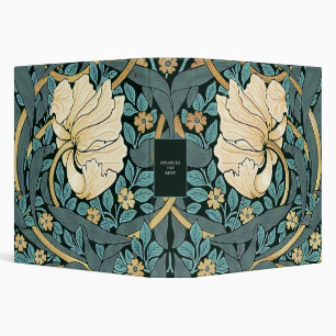 William Morris Pimpernel Vintage Pattern 3 Ring Bi Binder