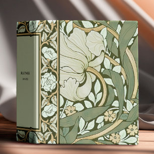William Morris Pimpernel Vintage Pattern 3 Ring Bi Binder