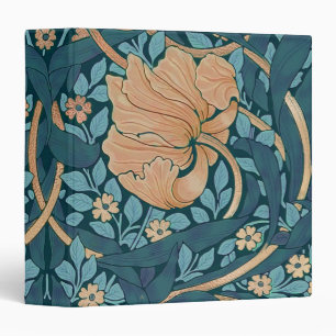 William Morris Pimpernel Vintage Pattern 3 Ring Bi Binder