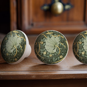 William Morris Pimpernel Vintage Pattern Ceramic K Ceramic Knob