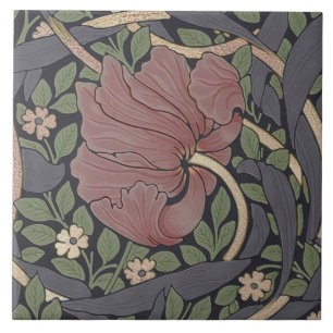 William Morris Pimpernel Vintage Pattern Ceramic T Tile