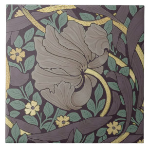 William Morris Pimpernel Vintage Pattern Ceramic T Tile