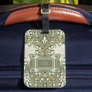 William Morris Pimpernel Vintage Pattern Luggage Tag