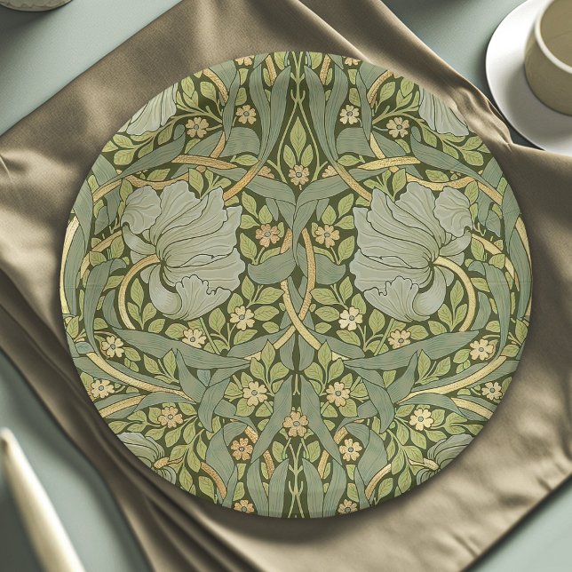 William Morris Pimpernel Vintage Pattern Paper Plate (Creator Uploaded)