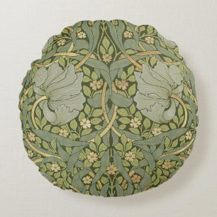 William Morris Pimpernel Vintage Pattern Round Pillow