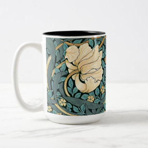 William Morris Pimpernel Vintage Pattern Two-Tone Coffee Mug