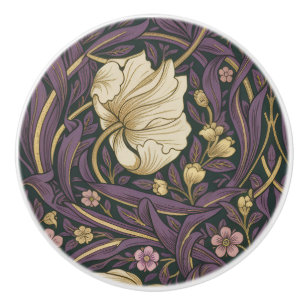 William Morris Pimpernel Vintage Pre-Raphaelite Ceramic Knob
