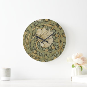 William Morris Pimpernel Vintage Pre-Raphaelite Large Clock