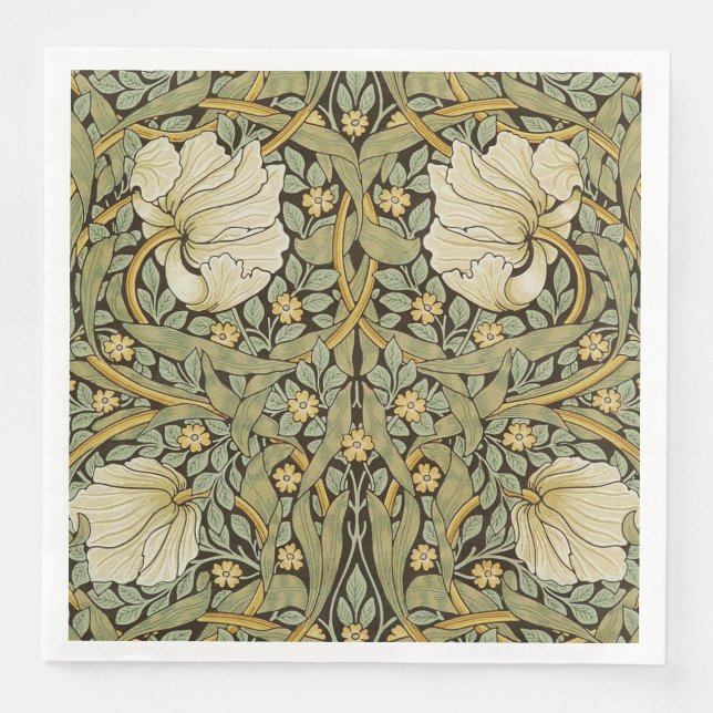 William Morris Pimpernel Vintage Pre-Raphaelite Napkin (Front)