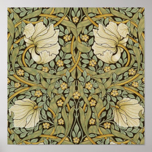 William Morris Pimpernel Vintage Pre-Raphaelite Poster