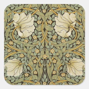 William Morris Pimpernel Vintage Pre-Raphaelite Square Sticker