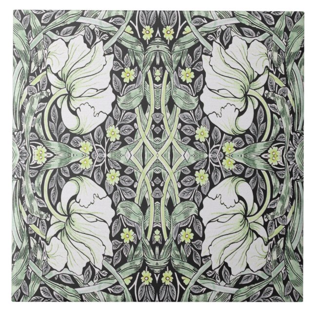 William Morris Pimpernel Vintage Seamless Pattern Tile (Front)