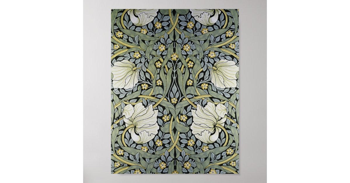 William Morris - Pimpernel Wallpaper Design Poster | Zazzle