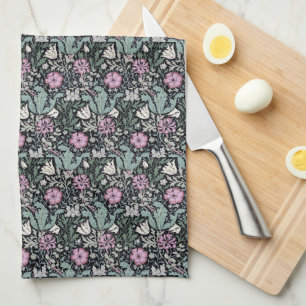 William Morris Pink Poppy Botanical Victorian Kitchen Towel