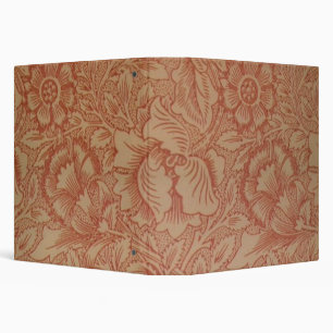 William Morris Pink Poppy Flower Floral Binder