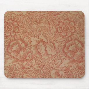 William Morris Pink Poppy Flower Floral Mouse Pad