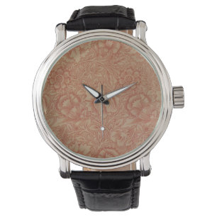 William Morris Pink Poppy Flower Floral Watch