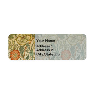 William Morris Pink Rose Border Floral Art