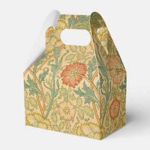 William Morris Pink Rose Border Floral Art Favor Box