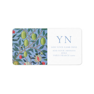 WILLIAM MORRIS POMEGRANATE ADDRESS LABEL