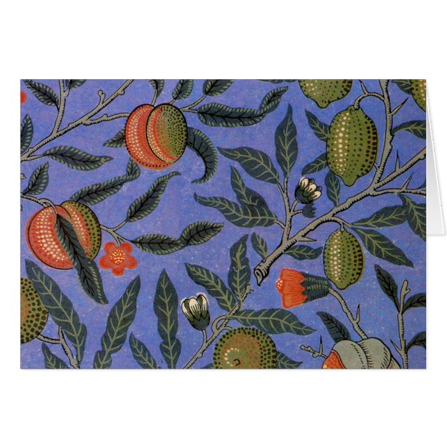 William Morris Pomegranate Blue Colourful Wallpape (Front Horizontal)