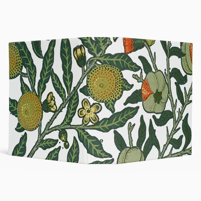 William Morris Pomegranate Blue Colourful Wallpape Binder (Background)