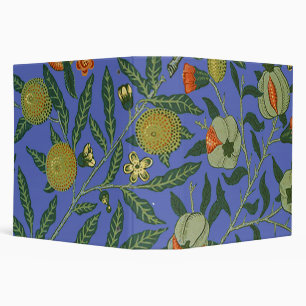 William Morris Pomegranate Blue Colourful Wallpape Binder