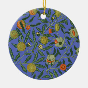 William Morris Pomegranate Blue Colourful Wallpape Ceramic Ornament