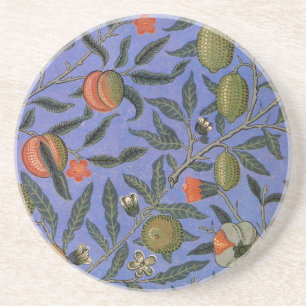 William Morris Pomegranate Blue Colourful Wallpape Coaster