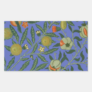 William Morris Pomegranate Blue Colourful Wallpape Sticker