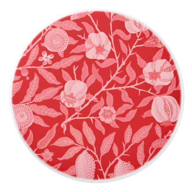 William Morris - Pomegranate Ceramic Knob (Front)