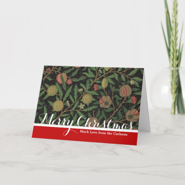 William Morris Pomegranate Classic Fruit Holiday Card (Front)